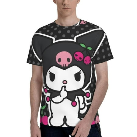 

Kuromi Men S Basic Short Sleeve T-Shirt， Moisture Wicking Odor Protection