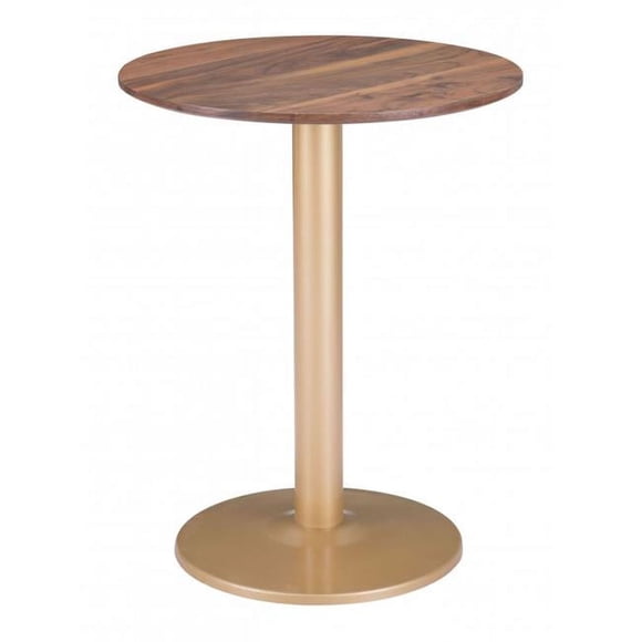 Zuo 101571 Alto Bistro Table, Brown & Gold