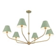 thumbnail image 3 of XAV-B9319-VG-GR Crystorama Lighting Xavier - 6 Light Chandelier-16.5 Inch Tall and 48 Inch Wide-Vibrant Gold/Green Finish, 3 of 7