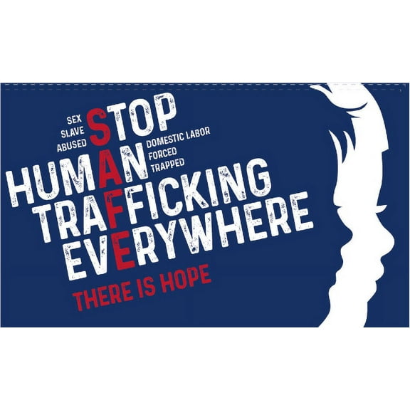 Stop Human Trafficking Everywhere 3'X5' Flag ROUGH TEX® 100D