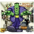 thumbnail image 2 of 7' x 8' Frankenstein Halloween Single Garage Door Banner - Terrifyingly Spooky Garage Decorations, 2 of 5