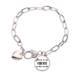 thumbnail image 1 of Quote no para siempre en el mundo Pulsera de cadena de corazón joyería encanto moda, 1 of 3