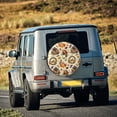 thumbnail image 5 of Sikiie Autumn Vintage PVC Leather Spare Tire Wheel Cover Spare Tire Cover, for Car Truck SUV Camper Trailer Universal Fit(14-17in)-15 inch, 5 of 6