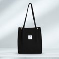 thumbnail image 1 of Bolso de mano de pana para mujer, Bolso plegable de moda, Bolso estético ligero, 1 of 5