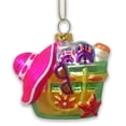 thumbnail image 6 of Coastal Beach Bag Glass Christmas Ornament, Ocean Seaside Nautical Home Tree Decoration, 6 of 6