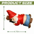 thumbnail image 4 of ICERUN Garden Gnomes,Resin Gnome on Log Fairy Garden Accessories,Clear Beard Texture Dwarf Garden Statues for Outside,Style2, 4 of 7