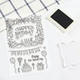 thumbnail image 6 of 1sheet Happy Birthday Frame Silicone Clear Stamps Gifts Cakes Transparent Stamps, 6 of 8