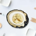 thumbnail image 5 of Yunhgft Irregular Agate Slice Quartz Crystal Polished Stone Ornament Coaster Black, 5 of 9