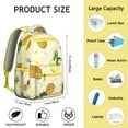 thumbnail image 3 of Lemon Pattern Students Backpack Cute Yellow Fruit School Bag with Vintage Floral Design, Comfortable and Durable, 3 of 6