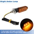 thumbnail image 5 of Motorcycle Turn Signal Assembly LED Three-ball Light Motorcycle Blinkers with Bright Yellow Lamp Universal Front/Rear Motorcycle LED Lights Orange Housing 1 Pcs, 5 of 7