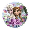 Frozen Happy Birthday Balloon with Anna Elsa Princess 17" Mylar Foil Balloon
