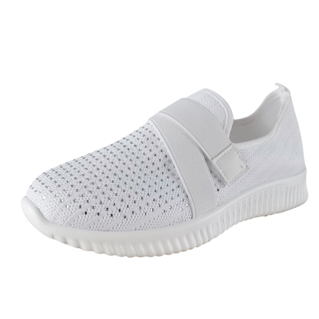 DXOUPM Chaussures à Enfiler pour Femmes Chaussures Décontractées Chaussures Légères de Marche Course Gym Entraînement