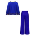 thumbnail image 6 of Aislor Boys Praise Dance Outfits Liturgical Worship Pullover Top with Wide Leg Pants Bottom for Themed Party Blue 12, 6 of 7