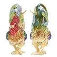 thumbnail image 1 of Caja de baratijas con forma de gallo con diamantes de imitación incrustados, colores brillantes, amplia aplicación, caja de joyas para tocador de joyería, 1 of 15
