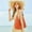 Orange, variant on Straw Backpack for Women Crochet Boho, QQZ Lightweight Drawstring Beach Bag, Large Capacity 14.5 Inch Shoulder Purse for Summer Travel