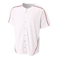 thumbnail image 2 of A4 Warp-Knit Baseball Jersey For Youth Male in White/Cardinal | NB4214, 2 of 2