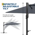 thumbnail image 4 of Danolapsi 10' x 10' Extra Large Square Cantilever Umbrella - UV Protection, Adjustable Tilt, Sturdy Base, Weather-Resistant Fabric，Easy Assembly, 4 of 6