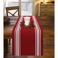 thumbnail image 1 of Chemin de Table en Coton et Lin 90 Pouces de Long, Rayures Rouges de Noël, Écharpes de Commode en Toile de Jute pour Salle à Manger de Ferme Café Fête de Vacances Mariage Événements Lavable en Machine Grange de Campagne, 1 of 6