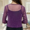 thumbnail image 5 of Neewe Women's Bolero Shrug Long Sleeve Cropped Cardigan Knit Sweaters Open Front Casual Elegant Jacket for Dresses, 5 of 6