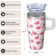 thumbnail image 3 of Flamingo Lover Tumbler with Handle 20OZ Insulated Coffee Cup Gifts for Women Suitable for Birthday Christmas Occasions Daily Hydration Travel Picnics, 3 of 6