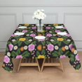 thumbnail image 3 of Pioneer Flower Floral Print Pattern Square Tablecloth, Waterproof Wipeable Spillproof Washable Table Cover for Home Kitchen Party Decor, 42"x42", 3 of 6