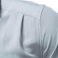 thumbnail image 6 of Mens 100% Cotton Oxford Shirt Long Sleeve formal Cuba Dress Shirts for Men Button Down Work Casual Shirt Size 2XL Gray, 6 of 7