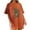 Orange, variant on Womens Fashion Casual Sun Moon Skull Print Round Neck Short Sleeve Top T-shirt