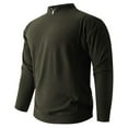 thumbnail image 2 of Hinvhai Men's Quarter Zip Sweater Pullover Pure Cotton Cable Knit Long Sleeve Business Casual Knitwear Army Green L(L), 2 of 6