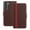 Brown, variant on Allytechgroup Flip Wallet Phone Case for Samsung Galaxy S22 Plus, RFID Blocking PU Leather Built-in Credit Card Slot Stand Shockproof Full Body Protective for Samsung Galaxy S22 Plus, Red