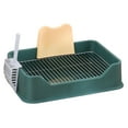 thumbnail image 3 of Dog Toilet, Pet Pee Toilet, Puppy Training Potty Tray, Pet Litter Pan Potty Pan, Easy to Clean Supplies Indoor Dog Potty Tray Green, 3 of 10