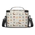 thumbnail image 3 of Dog and Pool Float Beige Pattern Insulated Lunch Box for Women Men, Medium Leakproof Cooler Bag with Adjustable Strap, 10"x6.7"x8", 3 of 6