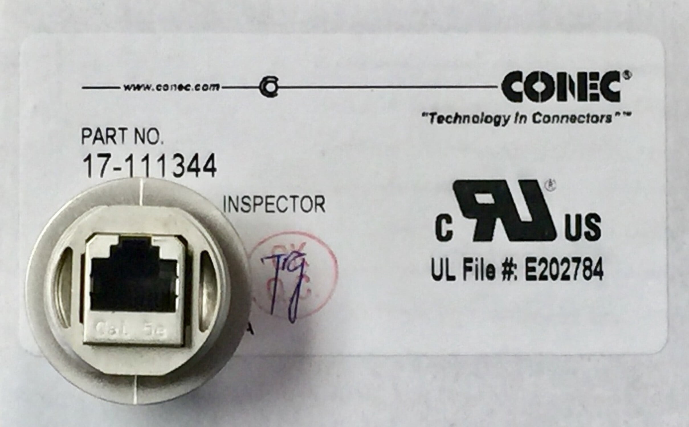17-111344 Connector RJ-45 Receptacle Panel Mount Cat 5e - Walmart.com