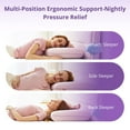 thumbnail image 6 of EGOHOME Single Cooling Gel Bed Pillow, Memory Foam Pillow, Standard Queen, Purple, Cooling Removable Cover, Medium-soft, 6 of 10