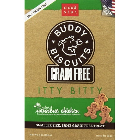 Cloud Star Buddy Biscuits 28330 Grain-Free Itty Bitty Rotisserie Chicken Dog Treat, 7 oz