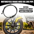 thumbnail image 2 of Unique Bargains 1 Set 110cm 43.31" Universal Motorcycle Hydraulic Brake Oil Hose 28 28 Degree Oil Line Pipe Black, 2 of 7