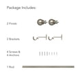 thumbnail image 5 of Elrene Home Fashions Cordelia Single Curtain Rod with Globe Ball Finial, Polished Nickel, 28" x 48", 5 of 9