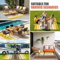thumbnail image 4 of Yellow Brown Outdoor Rug for Patio/Deck/Porch, Non-Slip Large Area Rug 5 x 8 Ft, Farmhouse Wood Grain Vintage Striped Indoor Outdoor Rugs Washable Area Rugs, Reversible Camping Rug Carpet Runner, 4 of 8