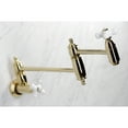 thumbnail image 4 of Kingston Brass KS3102PX Restoration Wall Mount Pot Filler Faucet, Polished Brass, 4 of 8
