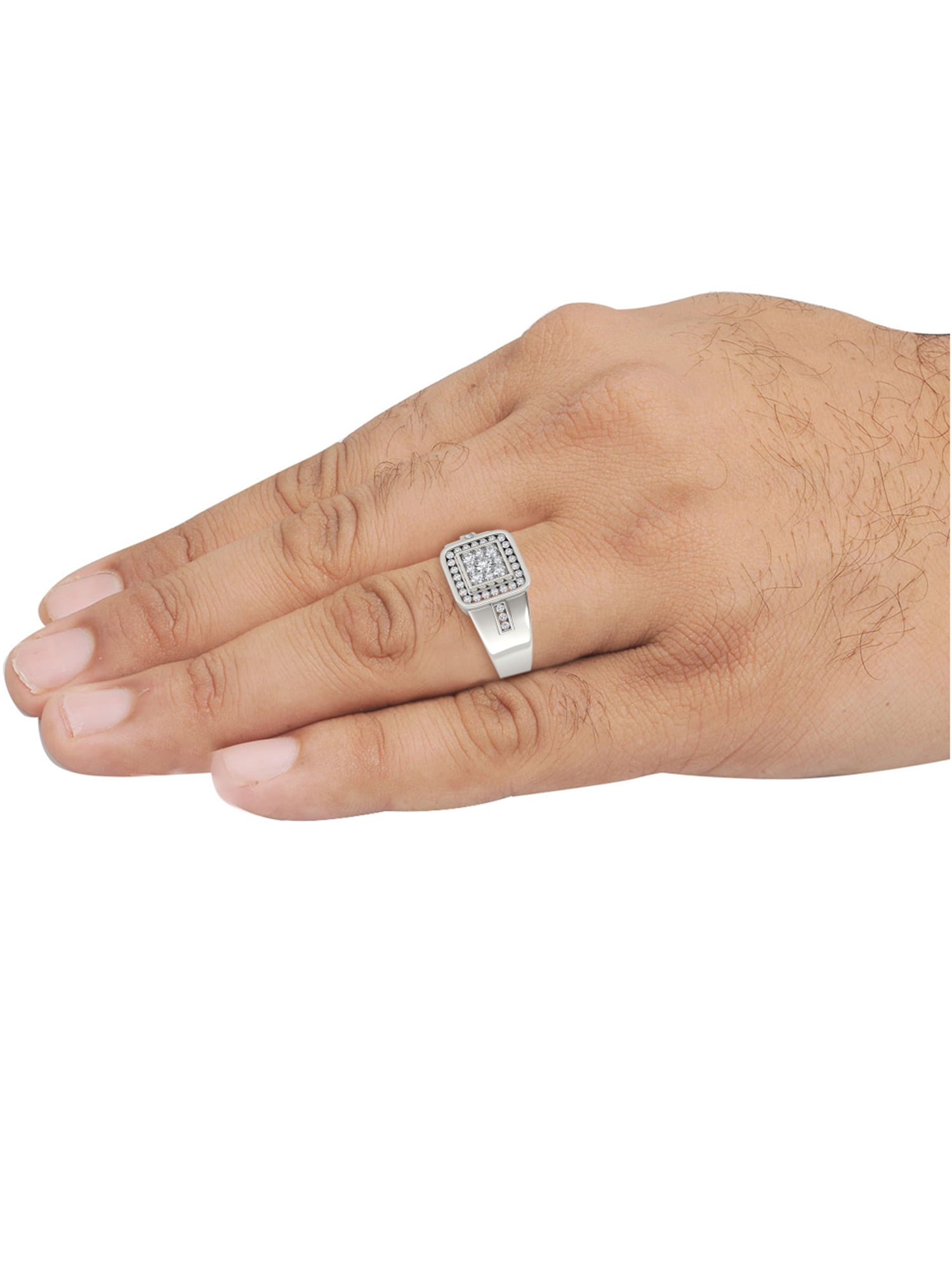 Men's 1/2 Carat T.W. Diamond 10kt White Gold Engagement Ring
