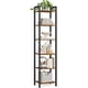 thumbnail image 2 of Six-tier bookshelf, library, office bookshelf, living room, bedroom, dimensions 30 x 40 x 186 cm, industrial style, with natural wood color and black tones, 2 of 21