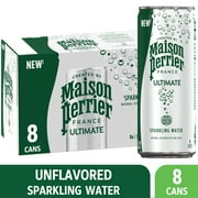 Maison Perrier Unflavored Ultimate Sparkling Water, 89.2 fl oz, 8 Pack Cans