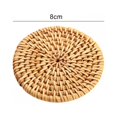 thumbnail image 5 of Natural Hand-Woven Water Hyacinth Placemats, Weave Round Place mats, Braided Straw Table Mats 3.15 inch 1Pcs, 5 of 7