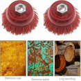 thumbnail image 2 of Abrasive Nylon Filament Steel Brush Cup Internal Thread M14x275mm Red2pcs, 2 of 5