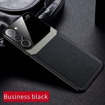 Nalacover for Galaxy S20 FE Case Premium Leather Luxury PU Non-Slip Grip Defender Bumper [ with Screen Protector] Shockproof Full Body Cover Phone Cases For Samsung Galaxy S20 FE - Black