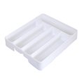 thumbnail image 3 of Bandeja para cubiertos, cajón organizador, bandeja para utensilios de cocina, organizador de cubiertos multiusos para cocina, dormitorio, utensilios, Blanco mayimx Porta cubiertos, 3 of 9