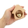 thumbnail image 5 of 1 Set Shopkeepers Bell, Wood Door Chime Hanging Door Bell Self-adhesive Hanging Jingle Bells for Door Opening Business When Entering Refrigerator Car, Beige, House, 5 of 7