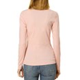 thumbnail image 3 of INSPIRE CHIC Women's Round Neck Front Twist Long Sleeve Blouse Tops, 3 of 7