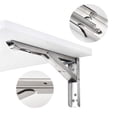 thumbnail image 2 of Matsuzay 2 uds soportes de estante plegables de acero inoxidable de alta resistencia soporte de estante plegable para de trabajo ahorro de espacio Conjuntos de muebles de dormitorio No.1 Matsuzay HA024806-01, 2 of 5