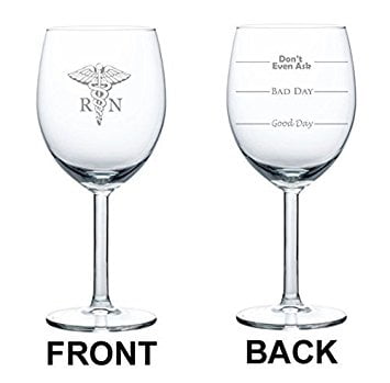 20 oz Jumbo Wine Glass Funny Two Sided Good Day Bad Day Dont Even Ask Dentist Dental Assistant 