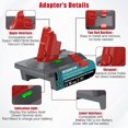 thumbnail image 4 of New Version V6 V7 V8 Battery Adapter for Makita 18V Lithium Battery Convert to Work with for Dyso V8 V7 V6 Animal Absolute Motorhead Fluffy Vacuum Cleaners, 3-in-1 Vacuum Battery Converter, 4 of 6